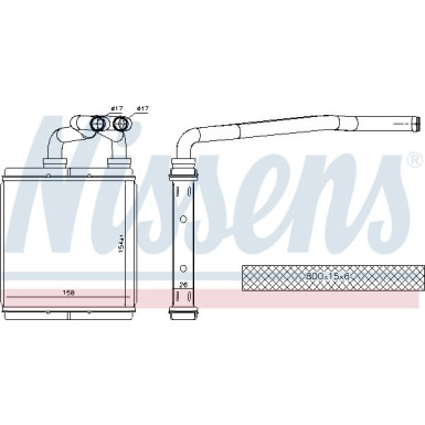 Nissens | Wärmetauscher, Innenraumheizung | 73675