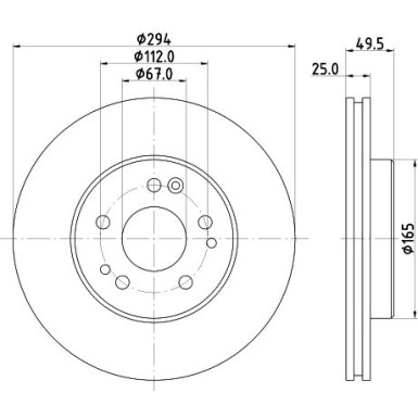 Hella | Bremsscheibe | 8DD 355 103-031
