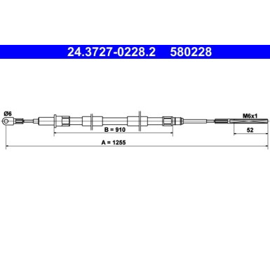 24.3727-0228.2 Seilzug, Feststellbremse