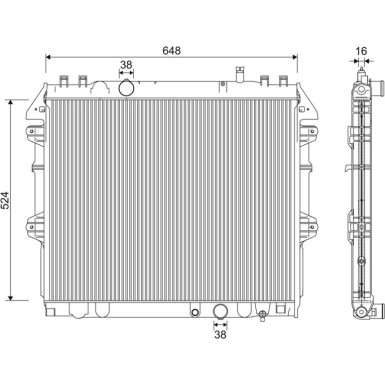 Valeo | Kühler, Motorkühlung | 701345