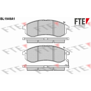 FTE | Bremsbelagsatz, Scheibenbremse | 9010535