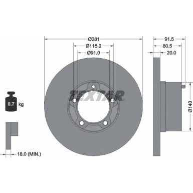 Textar Bremsscheibe 92031500