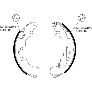 8DB 355 002-921 Bremsbackensatz