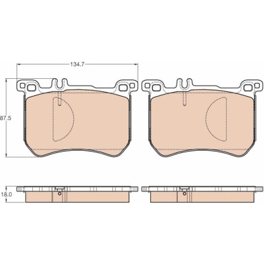 GDB2013 Bremsbelagsatz, Scheibenbremse