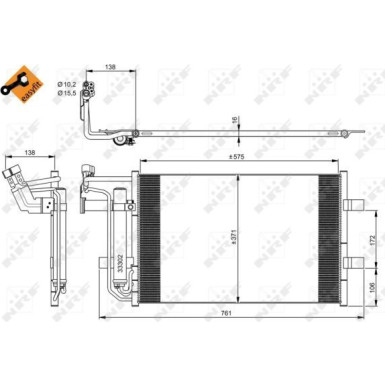 350039 Kondensator, Klimaanlage EASY FIT