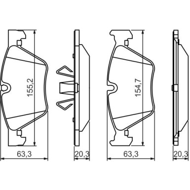 0 986 494 117 Bremsbelagsatz, Scheibenbremse