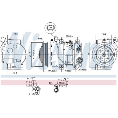 Nissens | Kompressor, Klimaanlage | 890230