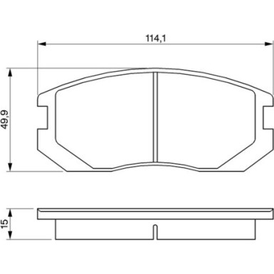BOSCH Bremsbelagsatz, Scheibenbremse 0 986 460 980