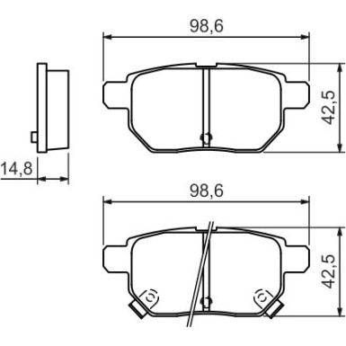 0 986 494 328 Bremsbelagsatz, Scheibenbremse