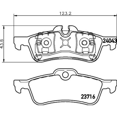Hella | Bremsbelagsatz, Scheibenbremse | 8DB 355 011-351