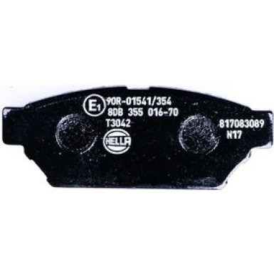 Hella | Bremsbelagsatz, Scheibenbremse | 8DB 355 016-701