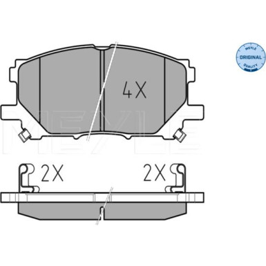 Meyle Bremsbelagsatz, Scheibenbremse MEYLE-ORIGINAL: True to OE 025 239 8916