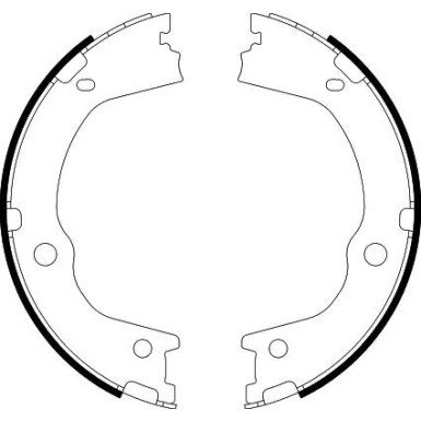 Hella | Bremsbackensatz, Feststellbremse | 8DA 355 050-931