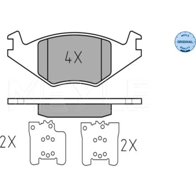 Meyle Bremsbelagsatz, Scheibenbremse MEYLE-ORIGINAL: True to OE 025 208 8917