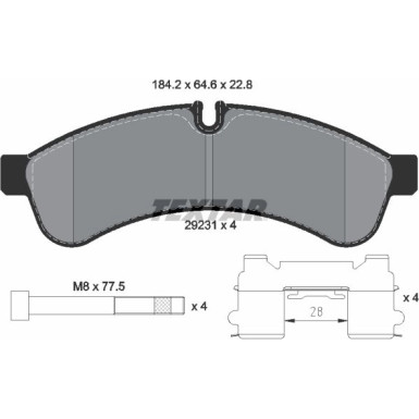 2923101 Bremsbelagsatz, Scheibenbremse Q+