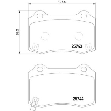 8DB 355 021-251 Bremsbelagsatz, Scheibenbremse