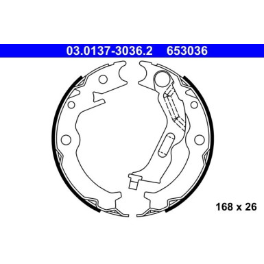 03.0137-3036.2 Bremsbackensatz, Feststellbremse 03.0137-3036.2 Bremsbackensatz, Feststellbremse