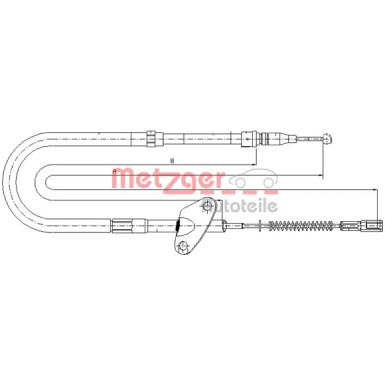Metzger | Seilzug, Feststellbremse | 10.9872