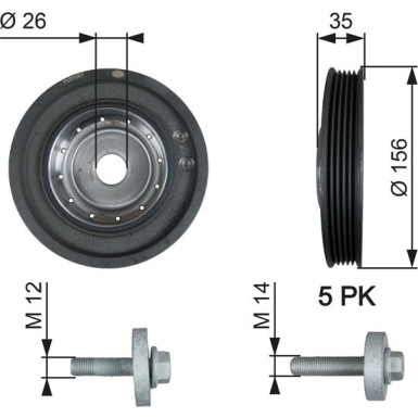 TVD1007A Riemenscheibe, Kurbelwelle DriveAlign™