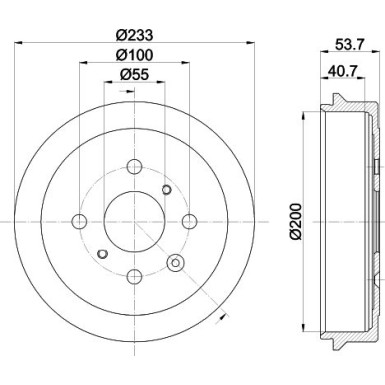 Hella | Bremstrommel | 8DT 355 300-581