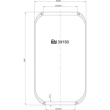 FEBI BILSTEIN 39150 Federbalg, Luftfederung