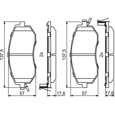 0 986 494 761 Bremsbelagsatz, Scheibenbremse