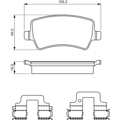 0 986 494 641 Bremsbelagsatz, Scheibenbremse