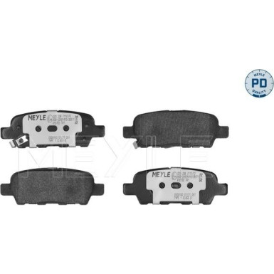 Meyle Bremsbelagsatz, Scheibenbremse MEYLE-PD: Advanced performance and design 025 238 7114/PD