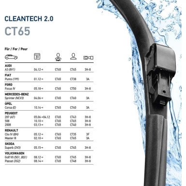 Hella Wischblatt Scheibenwischer CLEANTECH 9XW 358 053-261