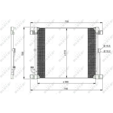 350099 Kondensator, Klimaanlage EASY FIT