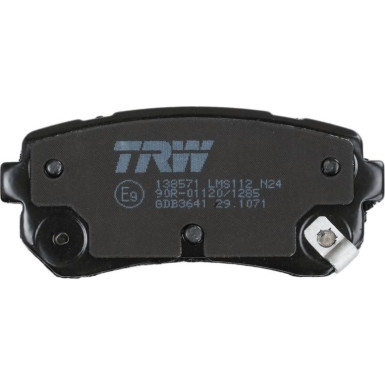 TRW | Bremsbelagsatz, Scheibenbremse | GDB3641