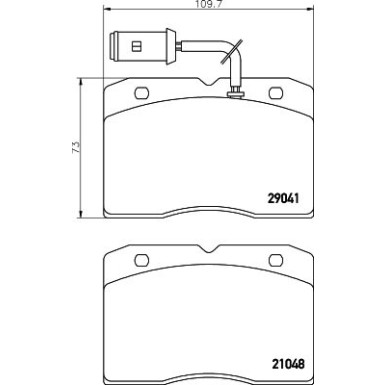 Hella | Bremsbelagsatz, Scheibenbremse | 8DB 355 005-481