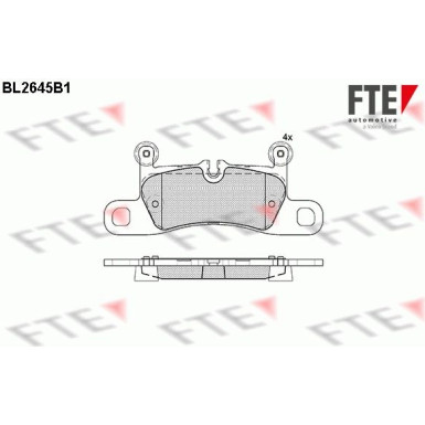 FTE | Bremsbelagsatz, Scheibenbremse | 9011065