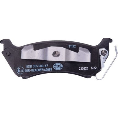 Hella | Bremsbelagsatz, Scheibenbremse | 8DB 355 008-671