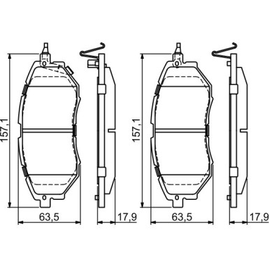 0 986 494 679 Bremsbelagsatz, Scheibenbremse