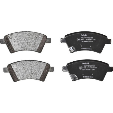 Delphi | Bremsbelagsatz, Scheibenbremse | LP1966