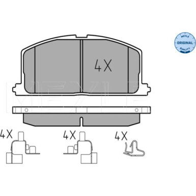 Meyle Bremsbelagsatz, Scheibenbremse MEYLE-ORIGINAL: True to OE 025 208 7015
