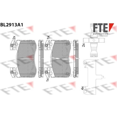 FTE | Bremsbelagsatz, Scheibenbremse | 9011155