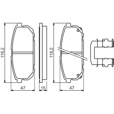 0 986 494 590 Bremsbelagsatz, Scheibenbremse