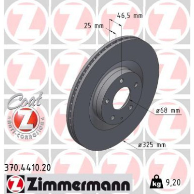 Zimmermann | Bremsscheibe | 370.4410.20