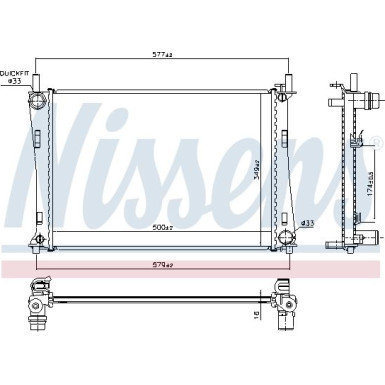 Nissens | Kühler, Motorkühlung | 62028A