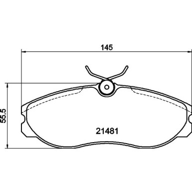 Hella | Bremsbelagsatz, Scheibenbremse | 8DB 355 016-651