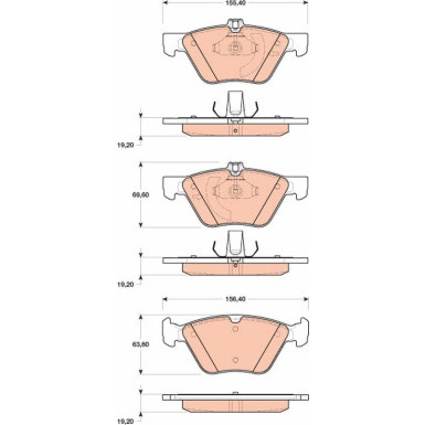 GDB1815 Bremsbelagsatz, Scheibenbremse