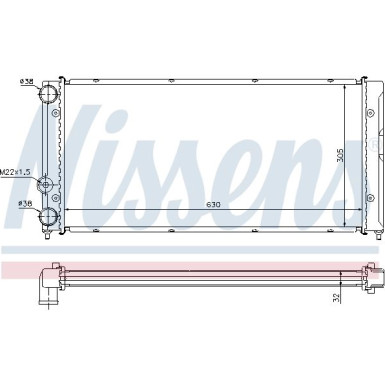 Nissens | Kühler, Motorkühlung | 65236
