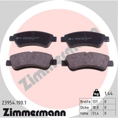 23954.190.1 Bremsbelagsatz, Scheibenbremse