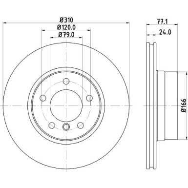 Hella | Bremsscheibe | 8DD 355 109-901
