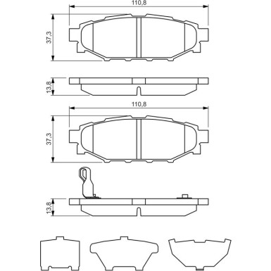 0 986 494 444 Bremsbelagsatz, Scheibenbremse