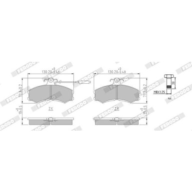Ferodo | Bremsbelagsatz, Scheibenbremse | FVR287