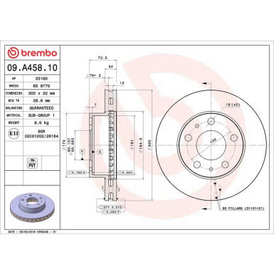 Brembo | Bremsscheibe | 09.A458.10