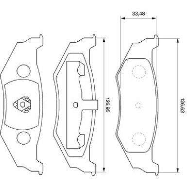 0 986 424 585 Bremsbelagsatz, Scheibenbremse